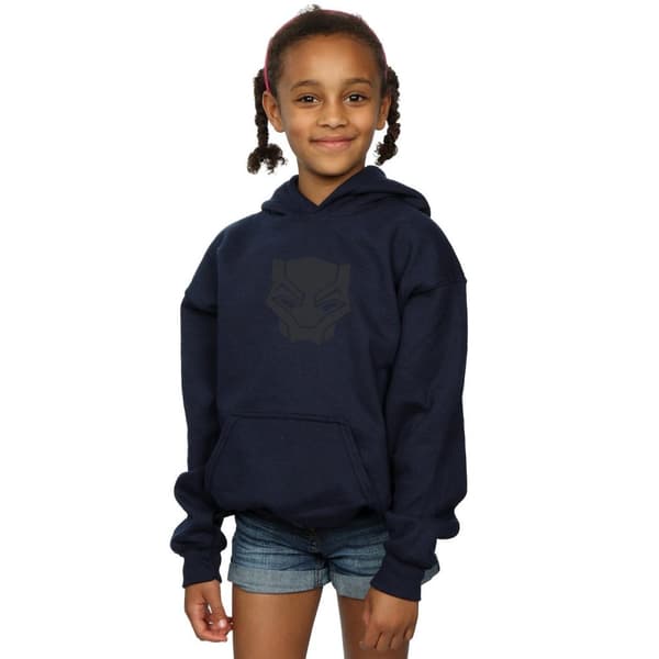 Marvel Girls Black Panther Black On Black Hoodie