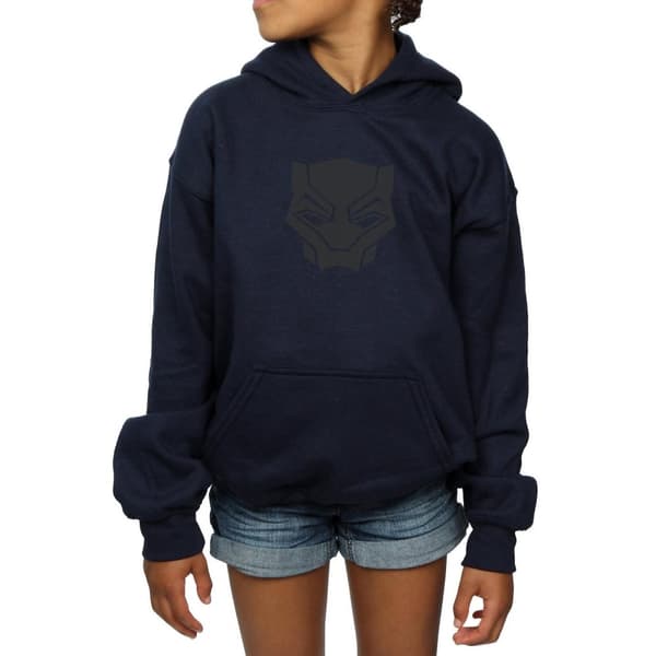 Marvel Girls Black Panther Black On Black Hoodie