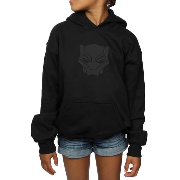 Marvel Girls Black Panther Black On Black Hoodie