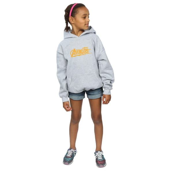 Marvel Girls Avengers Infinity War Orange Logo Hoodie