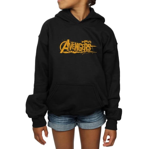Marvel Girls Avengers Infinity War Orange Logo Hoodie