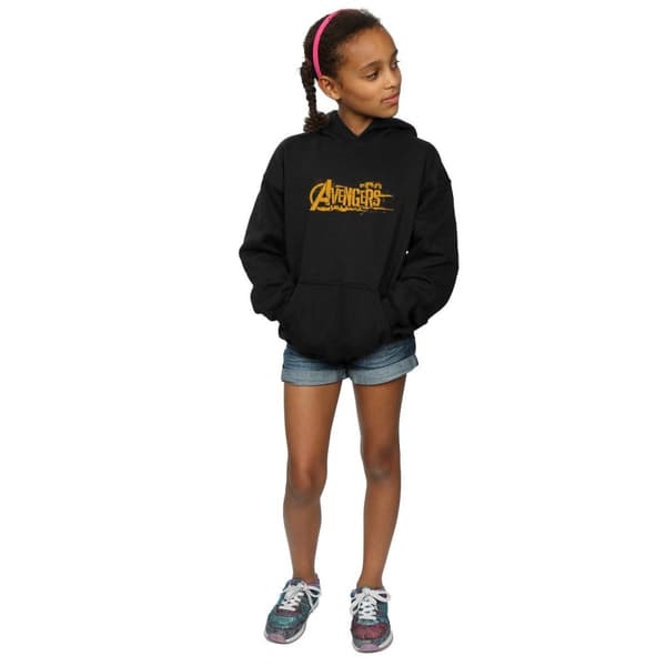 Marvel Girls Avengers Infinity War Orange Logo Hoodie