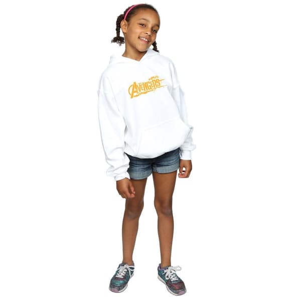 Marvel Girls Avengers Infinity War Orange Logo Hoodie