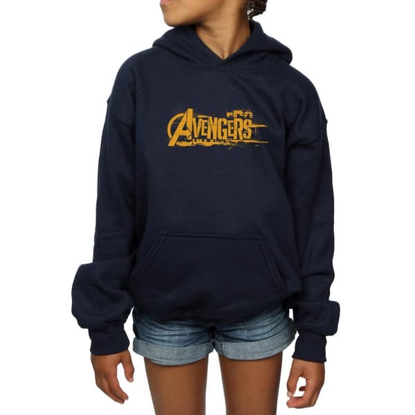 Marvel Girls Avengers Infinity War Orange Logo Hoodie