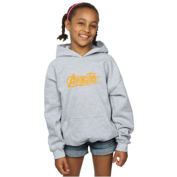 Marvel Girls Avengers Infinity War Orange Logo Hoodie