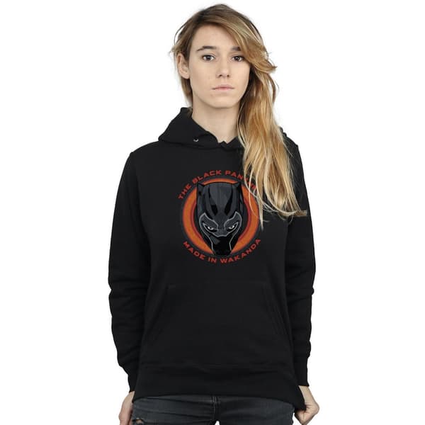 Marvel Womens/Ladies Black Panther Made in Wakanda Red Hoodie