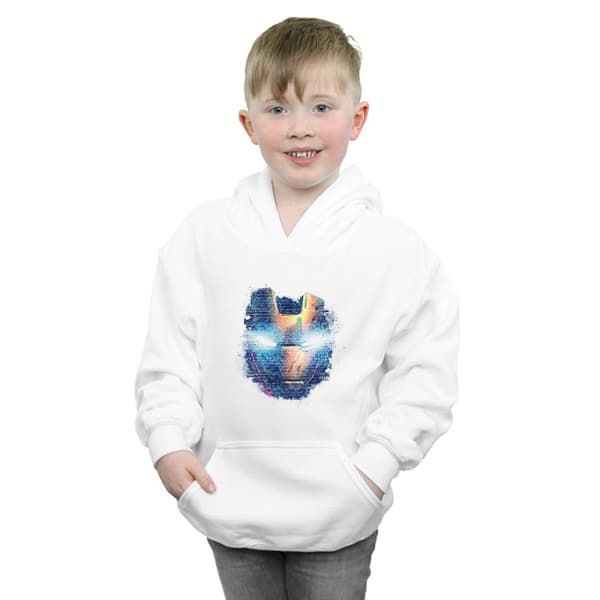 Marvel Boys Avengers Iron Man Distressed Head Hoodie