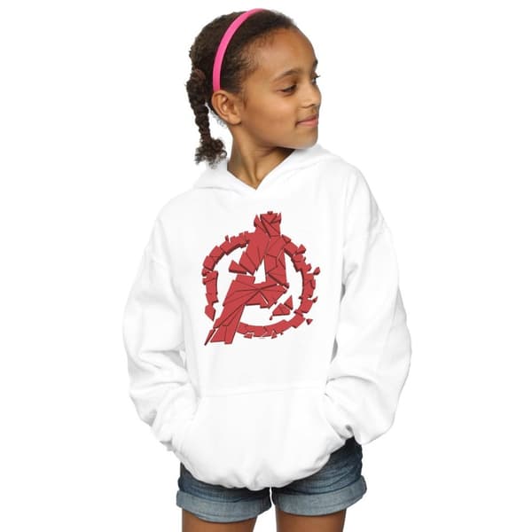 Marvel Girls Avengers Endgame Shattered Logo Hoodie