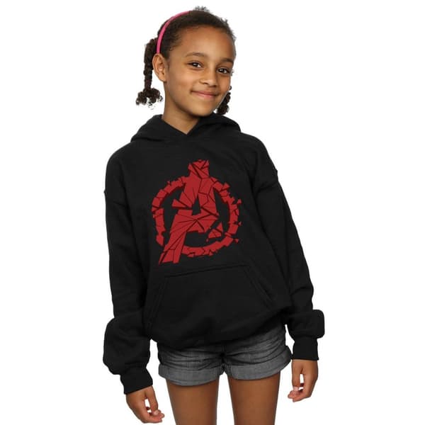 Marvel Girls Avengers Endgame Shattered Logo Hoodie