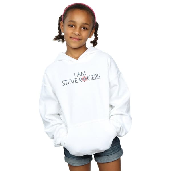 Marvel Avengers Infinity War I Am Steve Rogers-hoodie för tjejer
