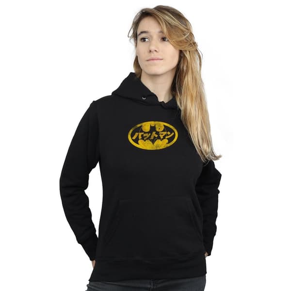 DC Comics Dam/Lady Batman Japanese Logo Gul Huvtröja