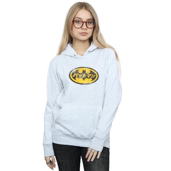 DC Comics Dam/Lady Batman Japanese Logo Gul Huvtröja