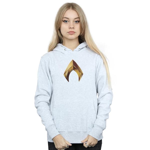 DC Comics Huvtröja med Aquaman-emblem för damer/damer