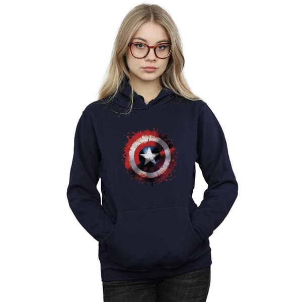 Marvel Womens/Ladies Avengers Captain America Art Shield Hoodie