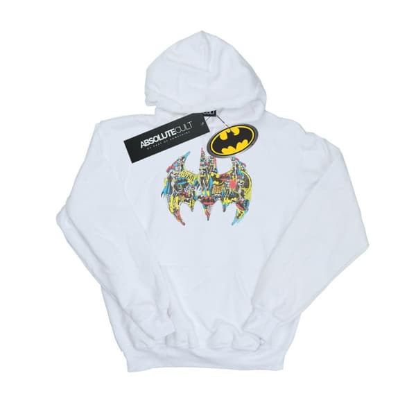 DC Comics Boys Batman Batgirl Logo Collage Hoodie