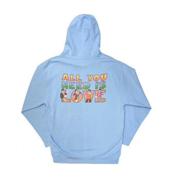 The Beatles Unisex Adult All You Need Is Love Back Print Hoodie
