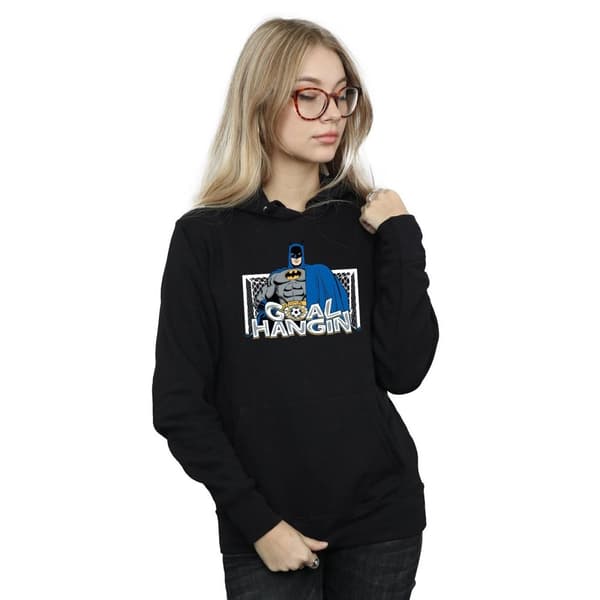 DC Comics Womens/Ladies Batman Football Goal Hangin´ Hoodie