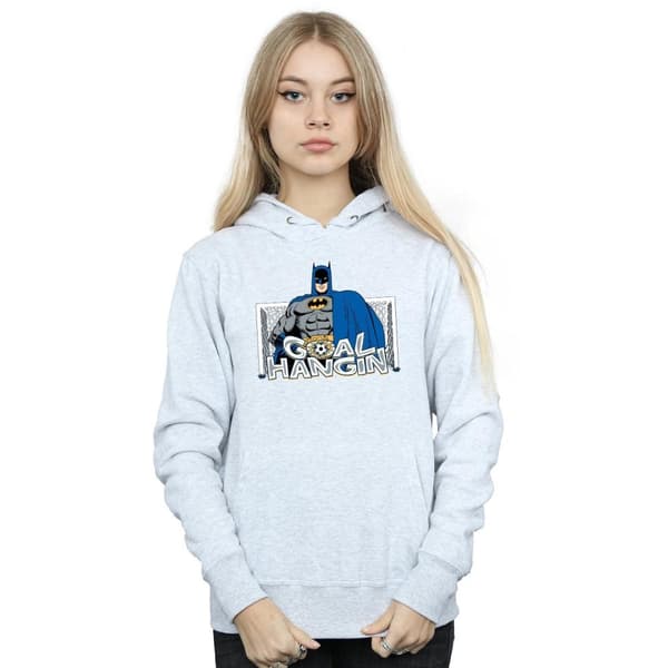 DC Comics Womens/Ladies Batman Football Goal Hangin´ Hoodie