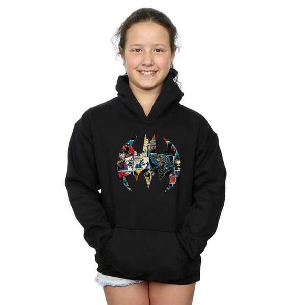 DC Comics Girls Batman Comic Book Logo Hoodie