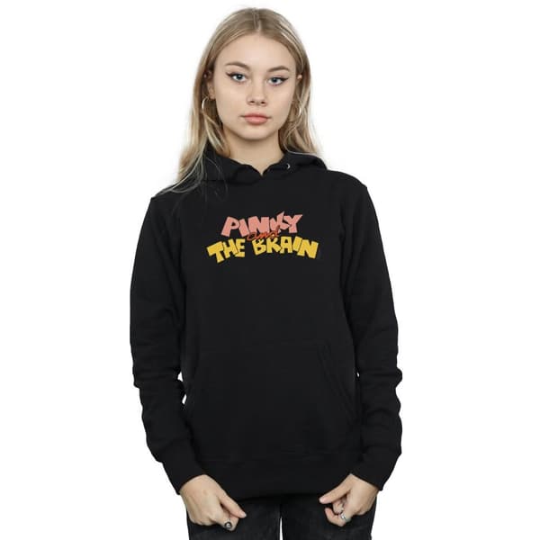 Animaniacs Kvinnor/Ladies Pinky And The Brain Logo Hoodie