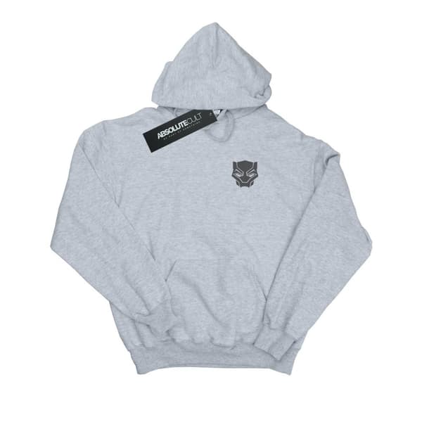 Marvel Boys Black Panther Black On Black Chest Print Hoodie