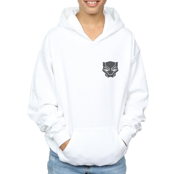 Marvel Boys Black Panther Black On Black Chest Print Hoodie