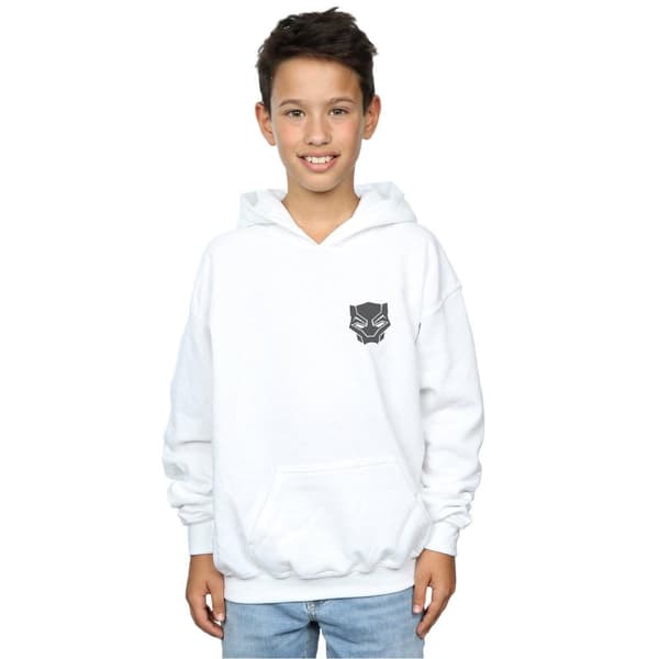 Marvel Boys Black Panther Black On Black Chest Print Hoodie