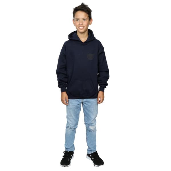 Marvel Boys Black Panther Black On Black Chest Print Hoodie