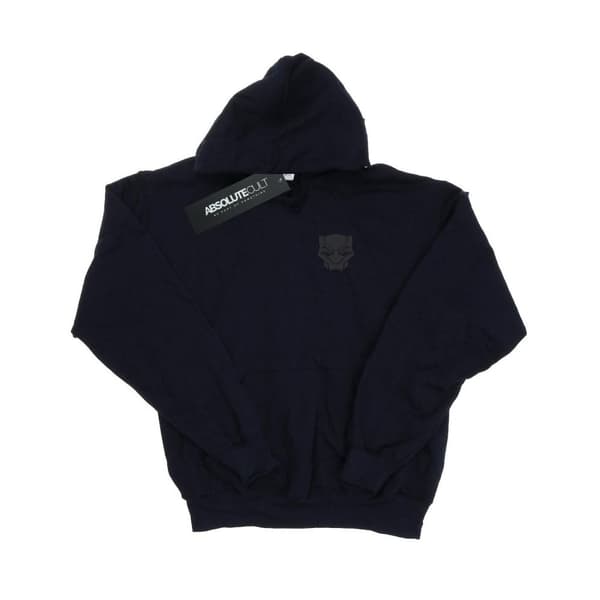 Marvel Boys Black Panther Black On Black Chest Print Hoodie