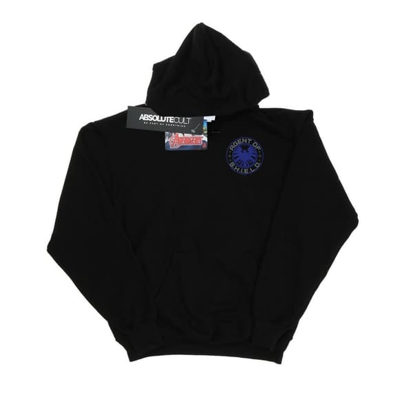 Marvel Girls Agents Of SHIELD Breast Print Hoodie Black 7-8 Years