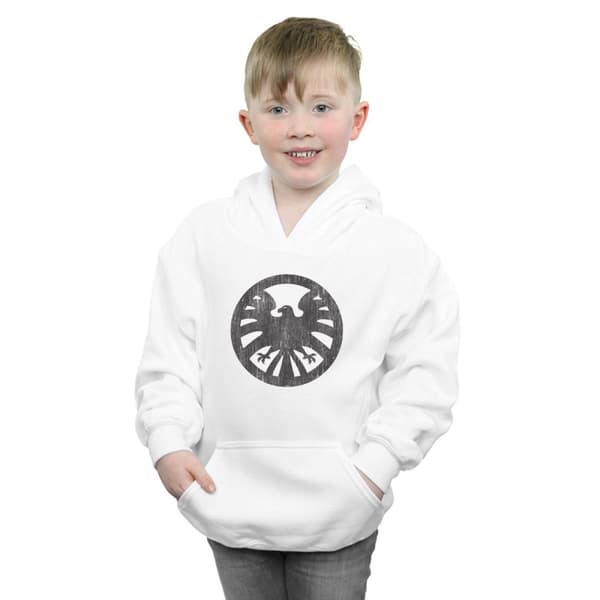 Marvel Boys Agents Of SHIELD Distressed Logo Hoodie