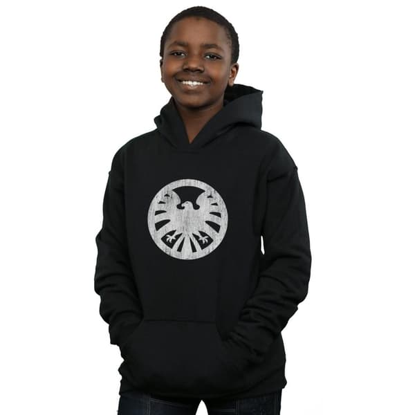 Marvel Boys Agents Of SHIELD Distressed Logo Hoodie