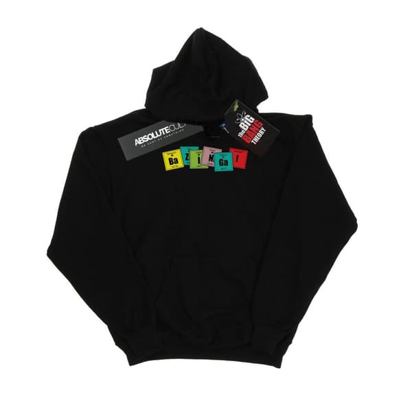 The Big Bang Theory Girls Bazinga Elements Hoodie Black 12-13 Years