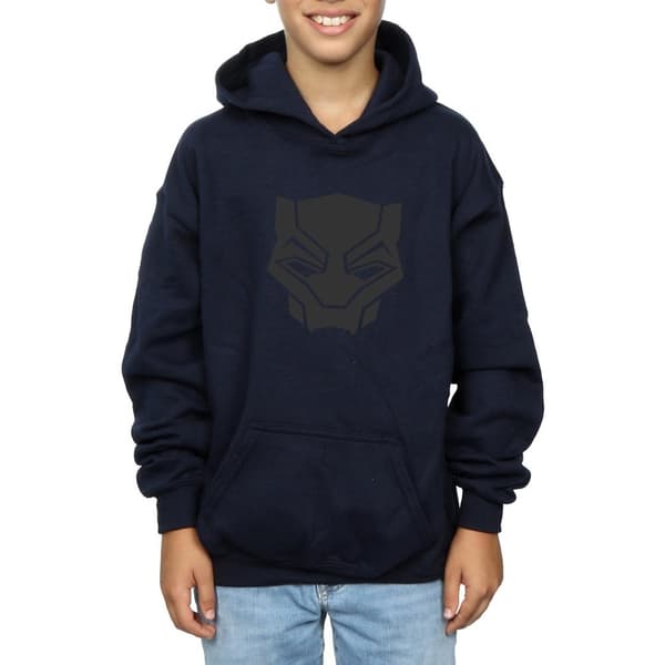 Marvel Boys Black Panther Black On Black Hoodie