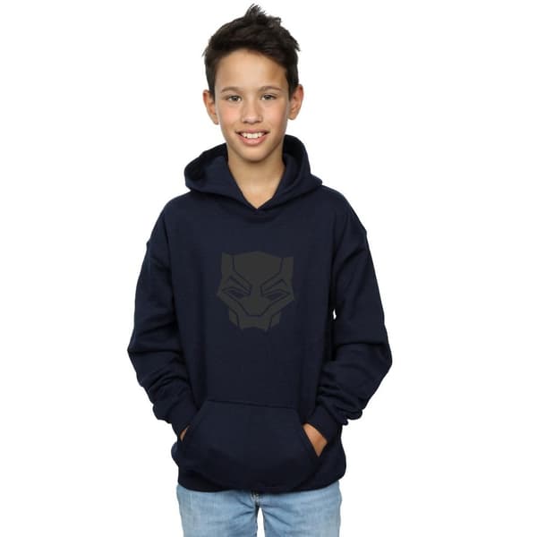 Marvel Boys Black Panther Black On Black Hoodie