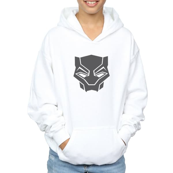 Marvel Boys Black Panther Black On Black Hoodie