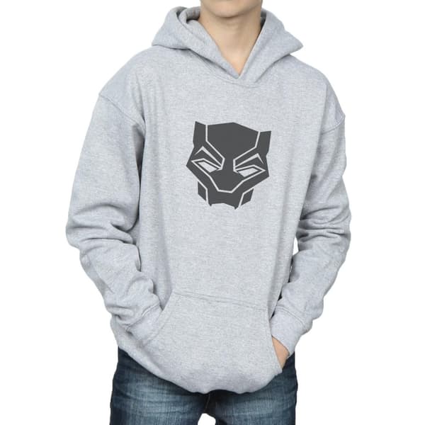 Marvel Boys Black Panther Black On Black Hoodie