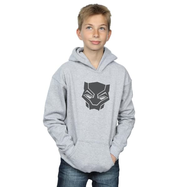 Marvel Boys Black Panther Black On Black Hoodie