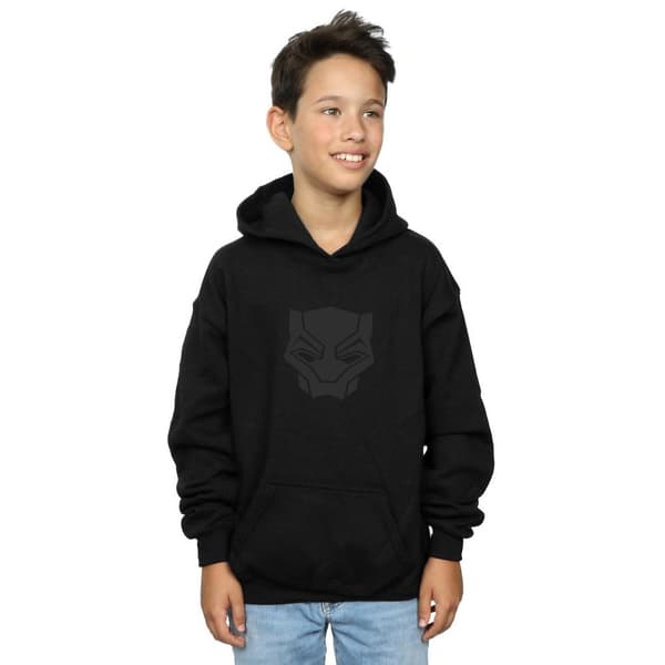 Marvel Boys Black Panther Black On Black Hoodie