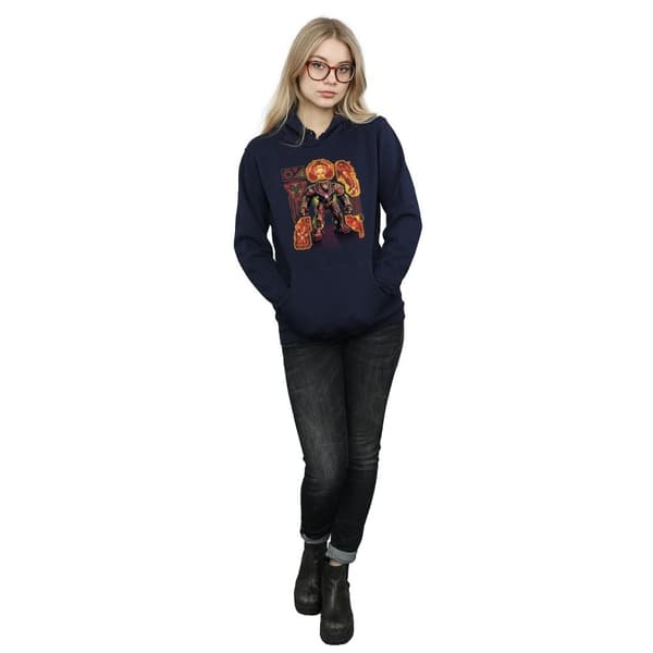 Marvel Womens/Ladies Avengers Infinity War Hulkbuster Blueprint Hoodie