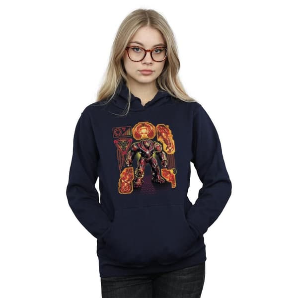 Marvel Womens/Ladies Avengers Infinity War Hulkbuster Blueprint Hoodie