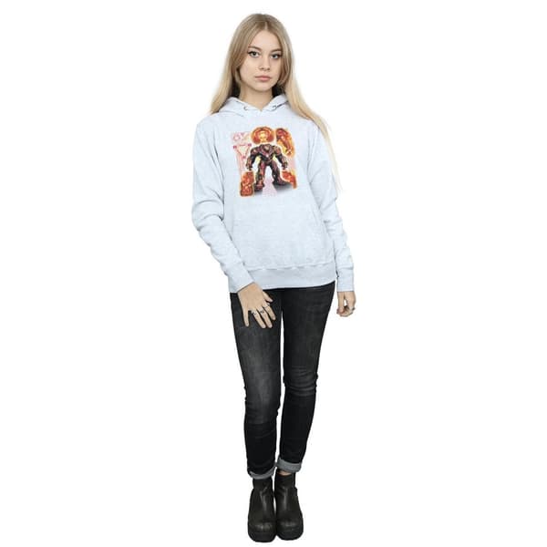 Marvel Kvinnor/Ladies Avengers Infinity War Hulkbuster Blueprint Hoodie