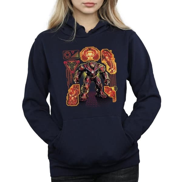 Marvel Womens/Ladies Avengers Infinity War Hulkbuster Blueprint Hoodie