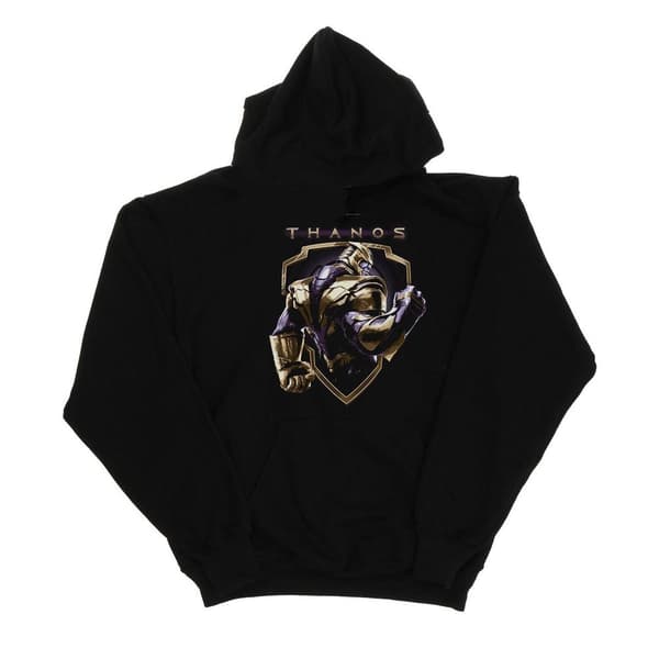 Marvel Avengers Endgame Thanos Shield-hoodie för tjejer Black 9-11 Years