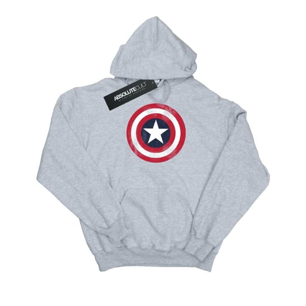 Marvel Boys Captain America Distressed Shield Hoodie