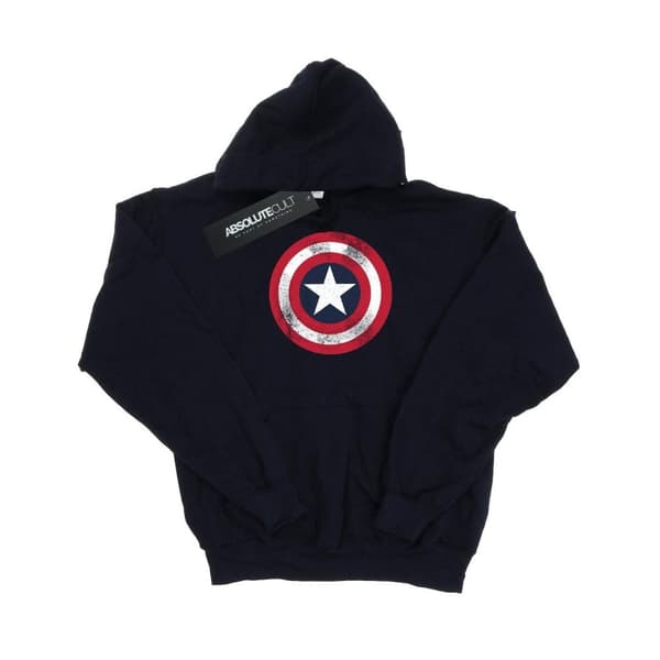 Marvel Boys Captain America Distressed Shield Hoodie