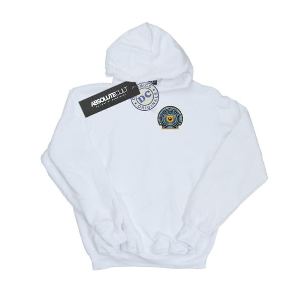 DC Comics Womens/Ladies Batman Gotham Police Dept Breast Print Hoodie White S