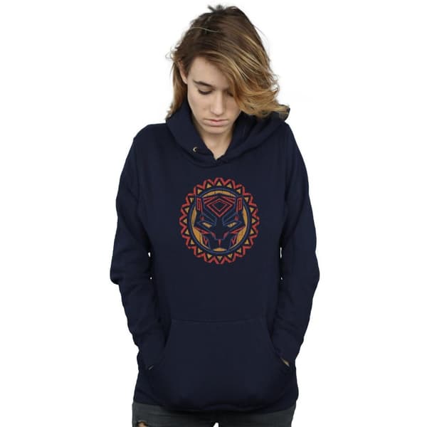 Marvel Womens/Ladies Black Panther Tribal Panther Icon Hoodie