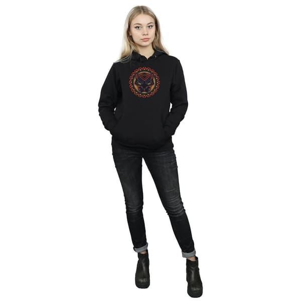 Marvel Womens/Ladies Black Panther Tribal Panther Icon Hoodie