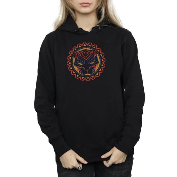 Marvel Womens/Ladies Black Panther Tribal Panther Icon Hoodie